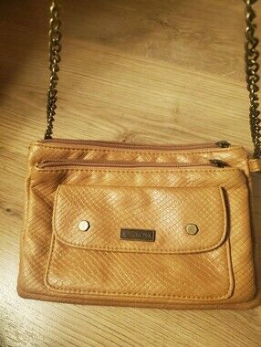 Roxy Tan Textured Crossbody Bag